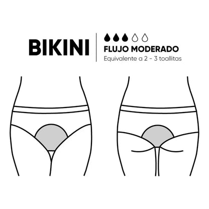 Calzón Menstrual Bikini Flujo Moderado -  BloodyGreen