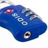 Candado Odis TSA 33 mm Azul – Seguridad de Viaje con Combinación ODIS- Dermocosmetica_belleza_online