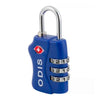 Candado Odis TSA 33 mm Azul – Seguridad de Viaje con Combinación ODIS- Dermocosmetica_belleza_online