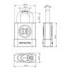 Candado Odis M50 Protected 54 mm – Seguridad Profesional y Resistencia Extrema ODIS- Dermocosmetica_belleza_online