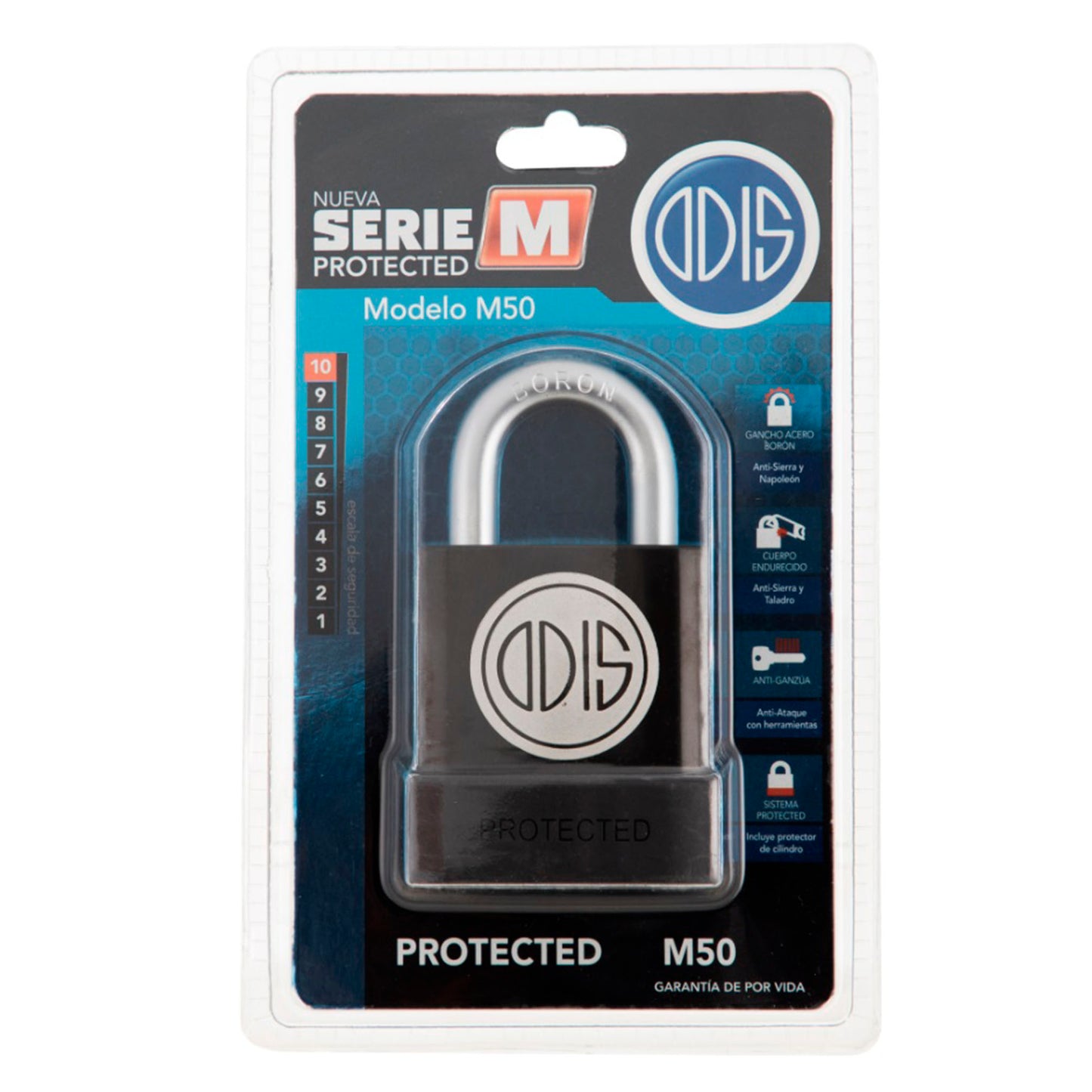Candado Odis M50 Protected 54 mm – Seguridad Profesional y Resistencia Extrema ODIS- Dermocosmetica_belleza_online