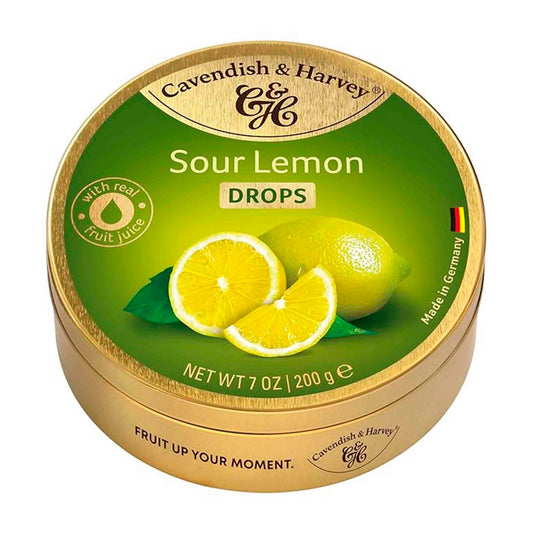 Caramelos Cavendish & Harvey Sour Lemon Drops – Sabor Premium Alemán