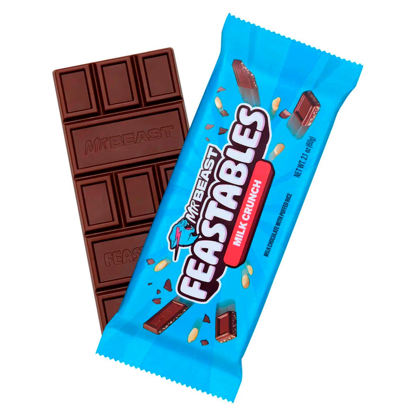 Chocolate Mr Beast Feastables Milk Crunch 60 g – Barra Crujiente y Deliciosa MR BEAST- Dermocosmetica_belleza_online