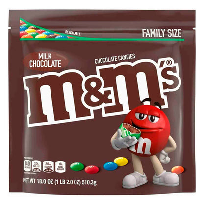M&M's Chocolate con Leche Bolsa Familiar 510.3g – Dulce Diversión para Compartir M & M- Dermocosmetica_belleza_online