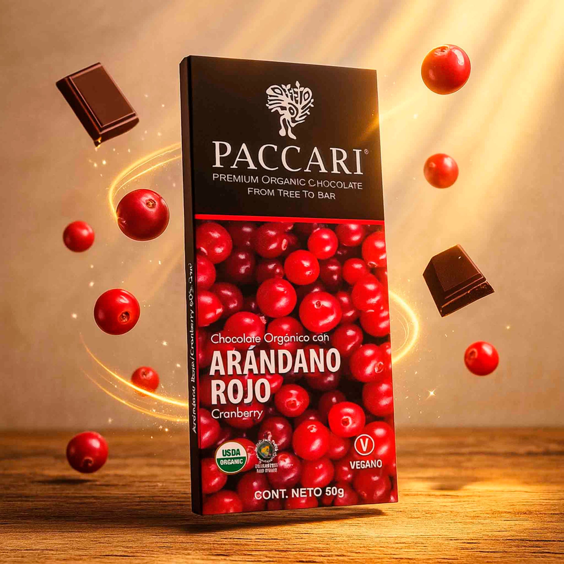 Chocolate Pacari 60 % Cacao con Arándano Rojo 50 gr PACARI- Dermocosmetica_belleza_online
