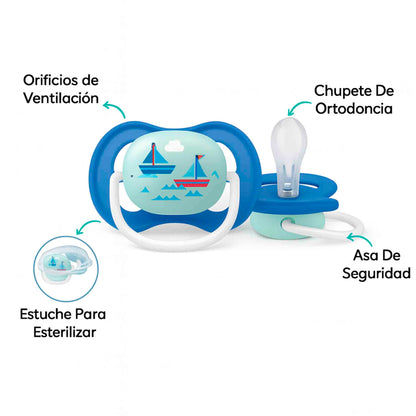 Philips Avent Chupón Ultra Air Happy 6-18 meses – Confort y Ventilación
