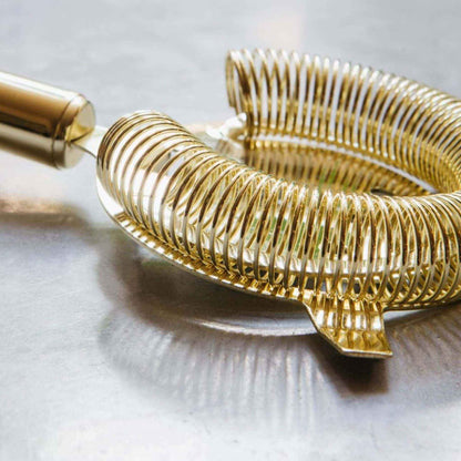 Colador De Bar De Tragos, Cocteles De Acero Inoxidable Dorado Jacent- Dermocosmetica_belleza_online
