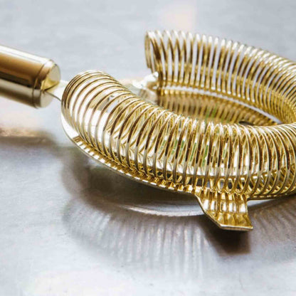 Colador De Bar De Tragos, Cocteles De Acero Inoxidable Dorado