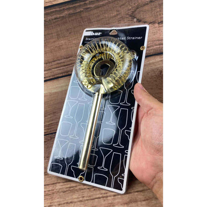 Colador De Bar De Tragos, Cocteles De Acero Inoxidable Dorado Jacent- Dermocosmetica_belleza_online
