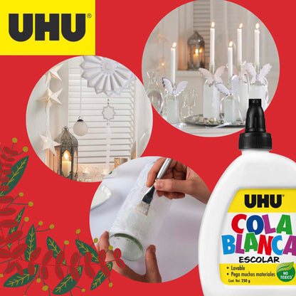 Cola Fria Escolar UHU Blanca 250Gr. UHU- Dermocosmetica_belleza_online