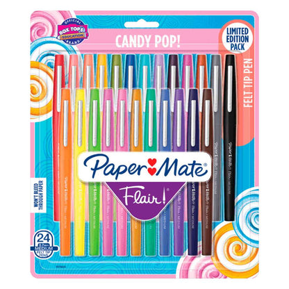 Lápices Paper Mate Candy Pop Flair Punta Fina 0,7 mm 24 Unidades