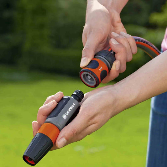 Conector rápido Gardena Aqua Stop para manguera 1/2 a 5/8 pulgadas