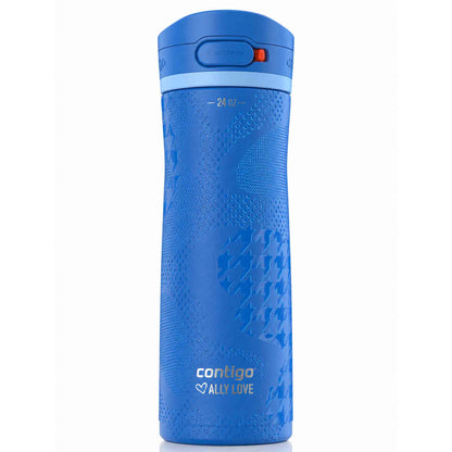 Botella Contigo Ally Love Jackson Chill 709 ml beige con tapa Autopop y acero inoxidable de doble pared
