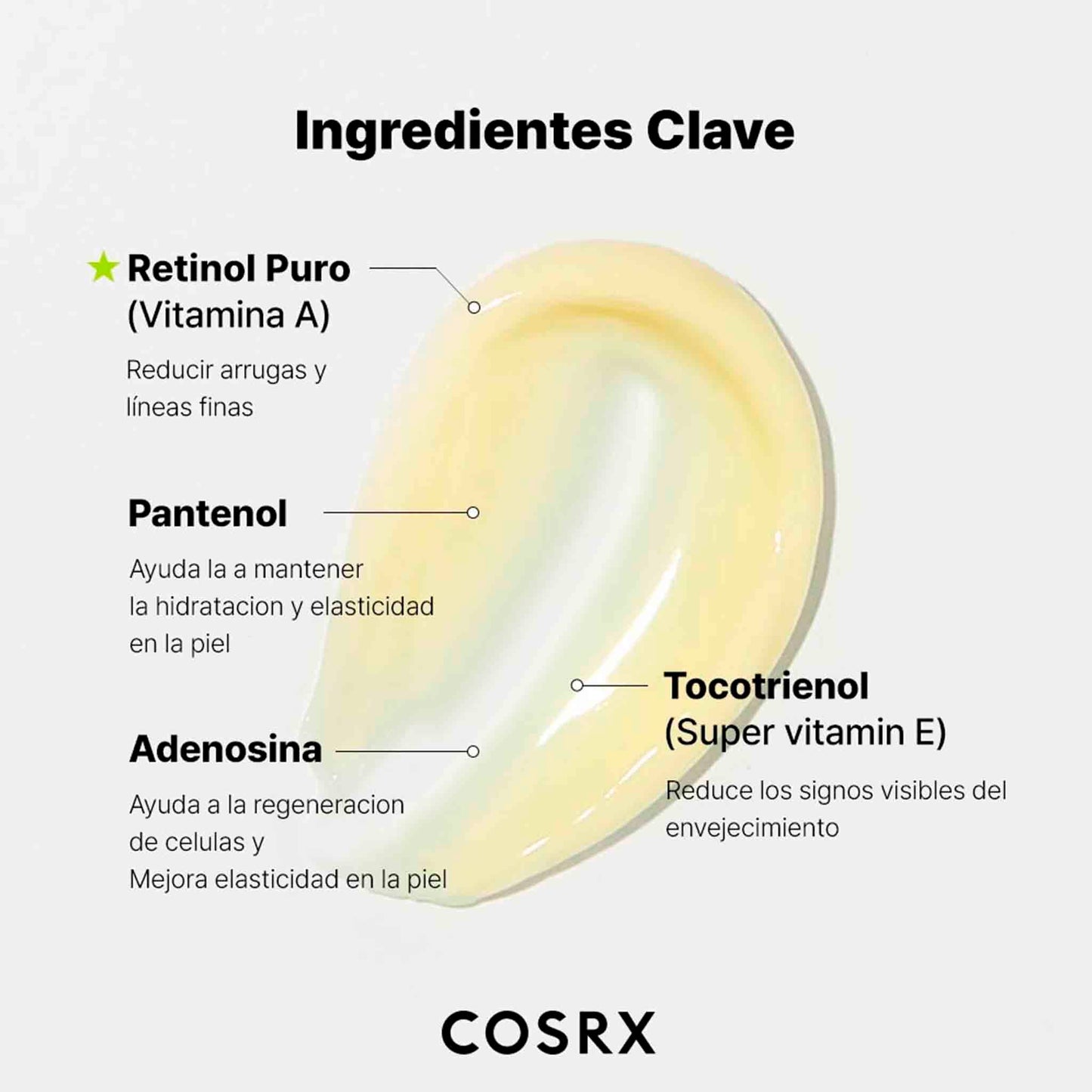 Cosrx Retinol 0.1% Crema Facial 20 ml Antiage Noche