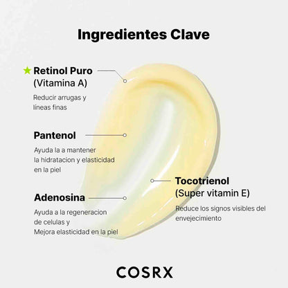 Cosrx Retinol 0.1% Crema Facial 20 ml Antiage Noche