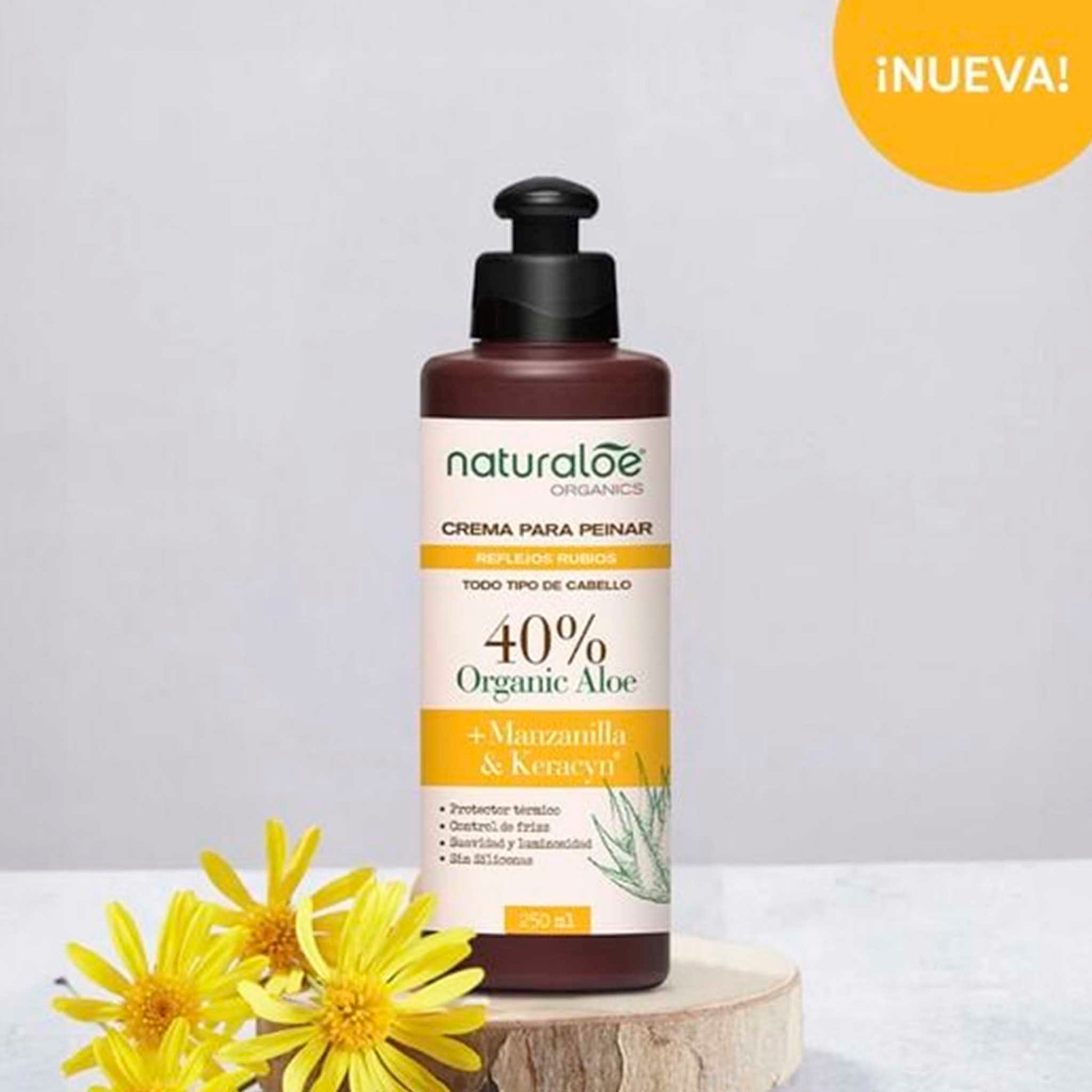 Crema de Peinar Naturaloe Reflejos Rubios 250 ml – Nutrición, Brillo y Control Natural NATURALOE- Dermocosmetica_belleza_online