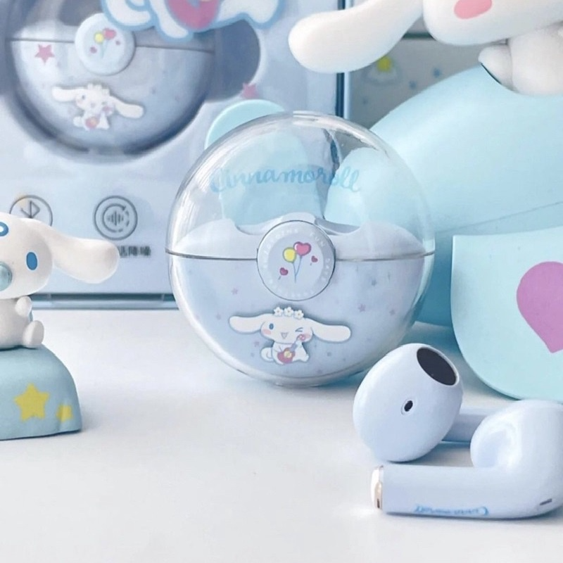 Audífonos Inalámbricos Sanrio Cinnamoroll Miniso TWS con Estuche – Bluetooth 5.3 y Cancelación de Ruido