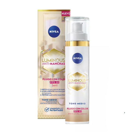 Nivea Luminous630 Fluido Anti-Manchas con Color Tono Medio FPS30 – 40ml