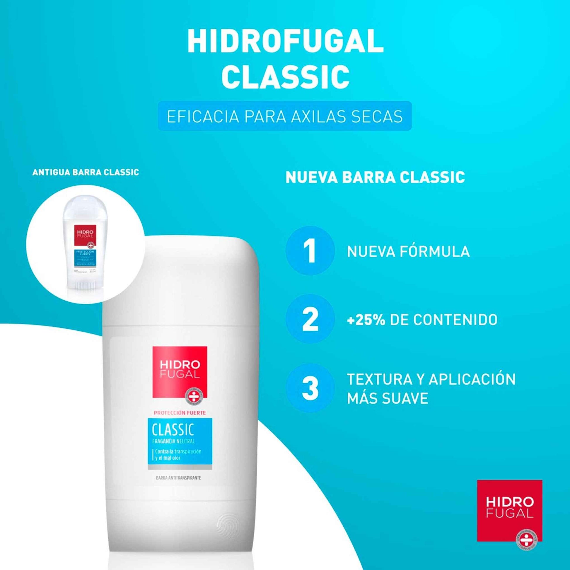 Desodorante Hidrofugal Classic en Barra 50ml – Protección Efectiva y Duradera HIDROFUGAL- Dermocosmetica_belleza_online