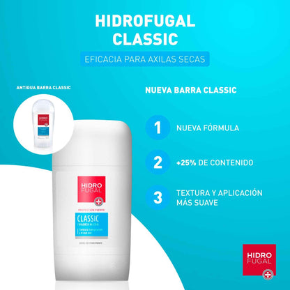 Desodorante Hidrofugal Classic en Barra 50ml – Protección Efectiva y Duradera HIDROFUGAL- Dermocosmetica_belleza_online