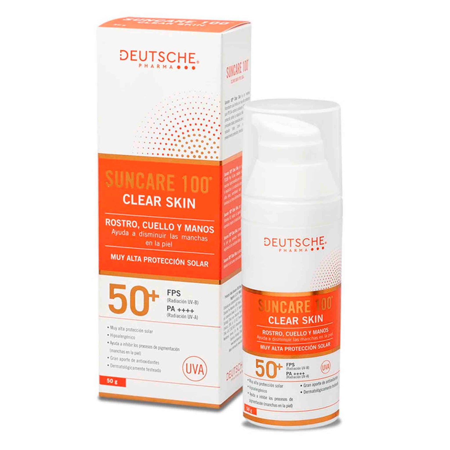 Suncare 100 Clear Skin FPS50+ 50 g | Protector Solar Ligero