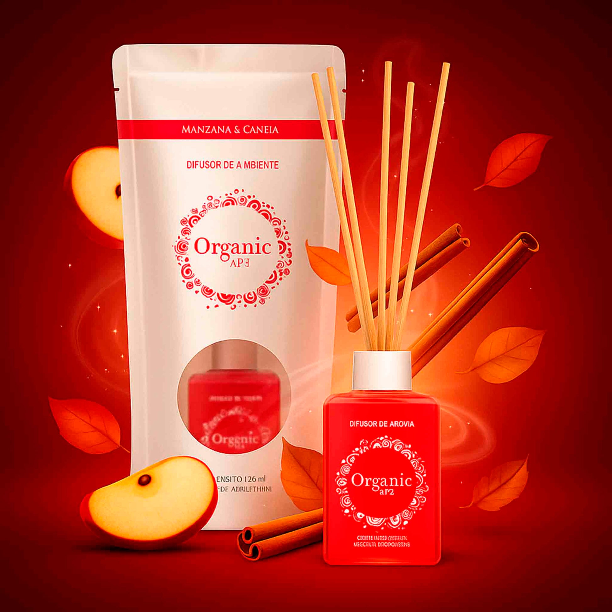 Difusor de Ambiente Organic Spa Manzana & Canela 120 ml ORGANIC SPA- Dermocosmetica_belleza_online