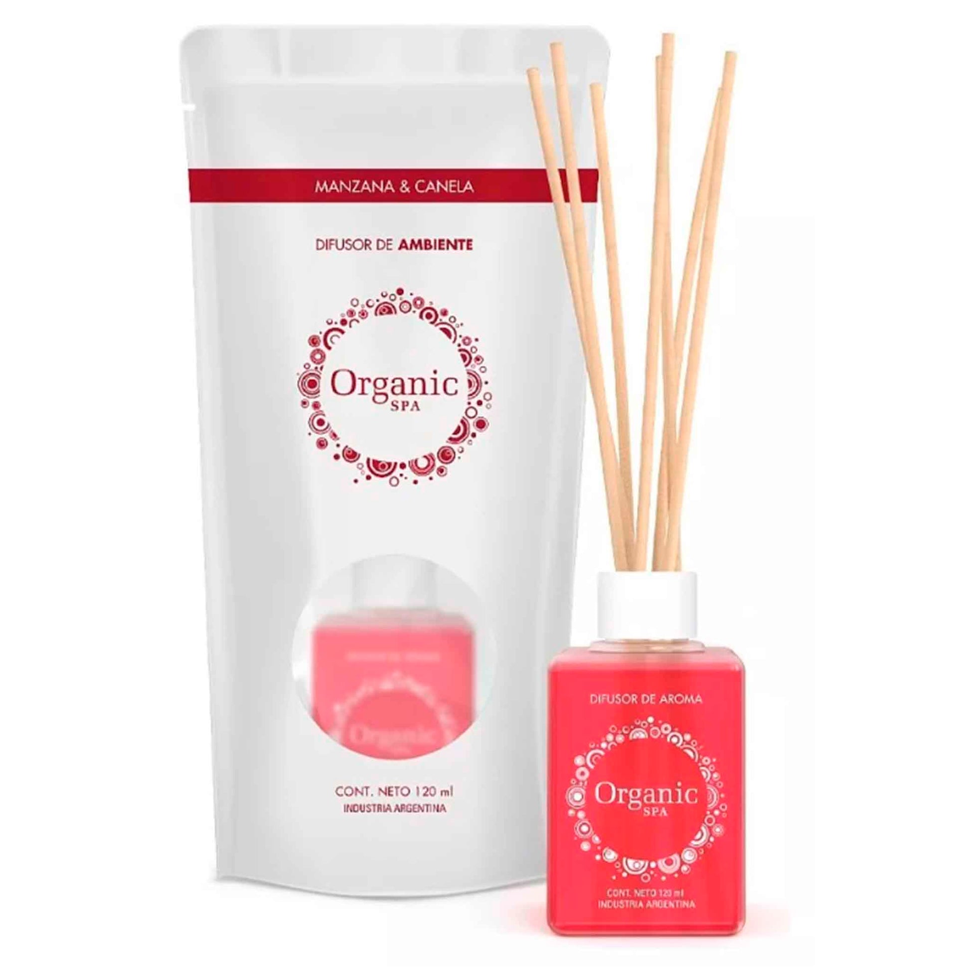 Difusor de Ambiente Organic Spa Manzana & Canela 120 ml ORGANIC SPA- Dermocosmetica_belleza_online