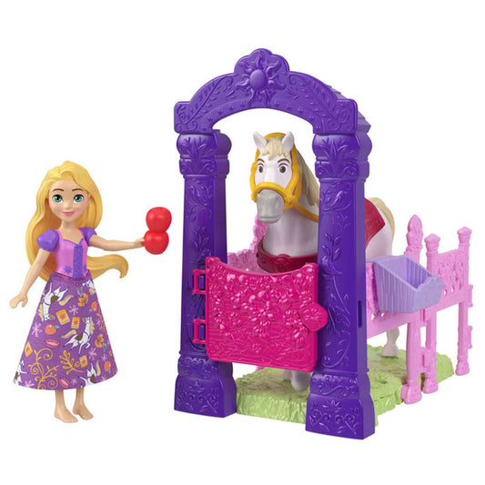 Disney Rapunzel establo real con muñeca y caballo Mattel original