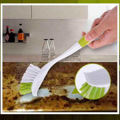 Escobilla Lavaloza Key & Castle Con Espátula – Limpieza Poderosa Gris KEY & CASTLE- Dermocosmetica_belleza_online