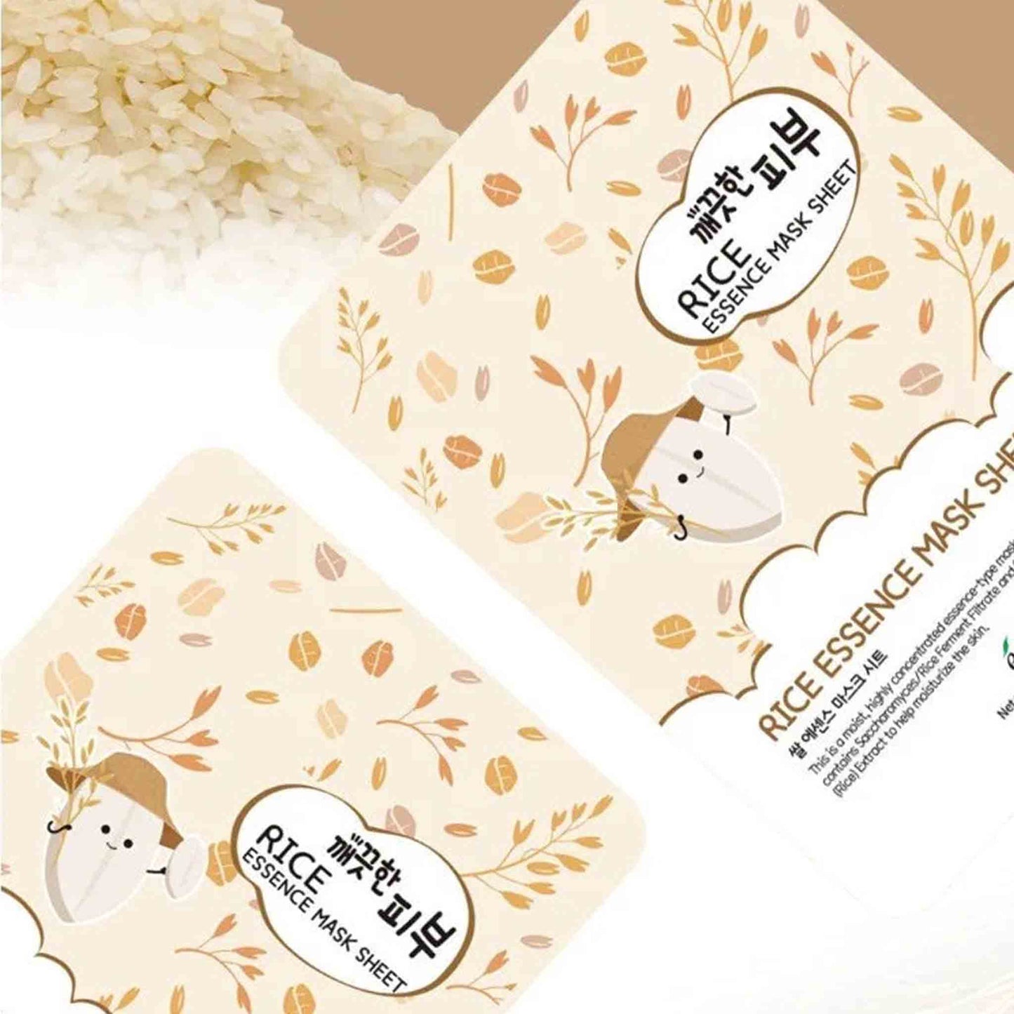 Mascarilla facial Esfolio Rice Essence Mask Sheet con extracto de arroz hidratante pack cuidado de la piel coreano
