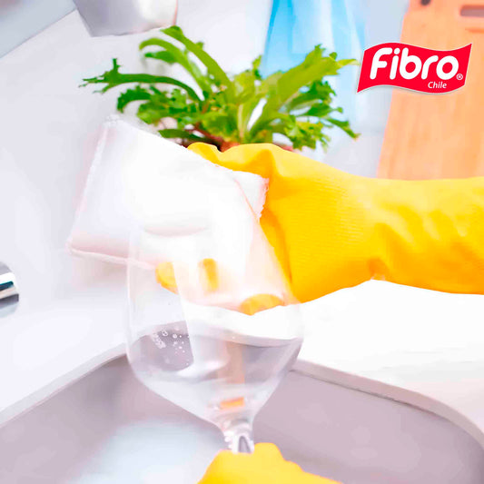Guantes Multiuso Cocina y Baño Fibro Talla M Pack 2 Pares