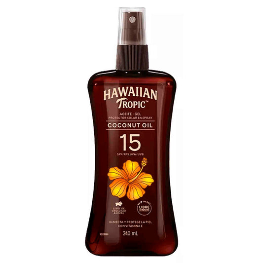 Hawaiian Tropic Aceite Gel FPS 15 – Bronceado Luminoso y Protección