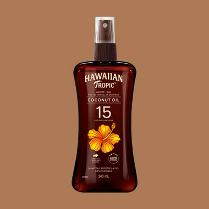 Hawaiian Tropic Aceite Gel FPS 15 – Bronceado Luminoso y Protección