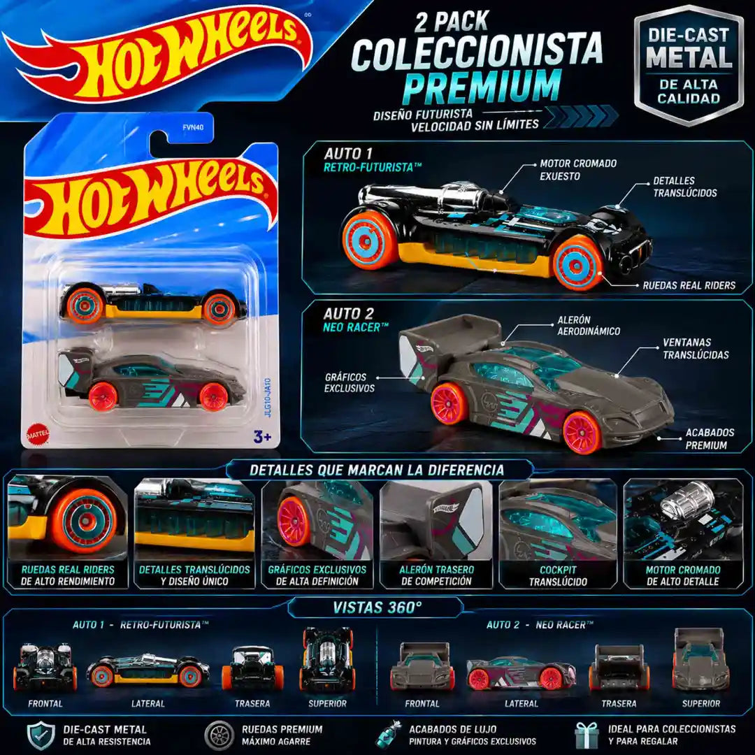 Hot Wheels Pack 2 Autos Variantes Modelos
