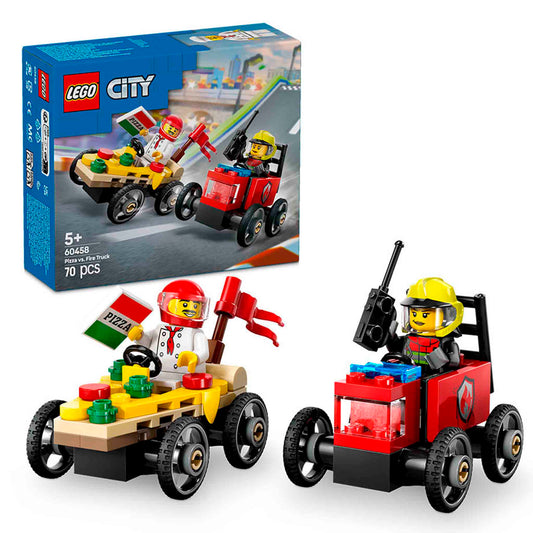 Lego City Pizza vs Fire Truck 60458 | Set 70 piezas