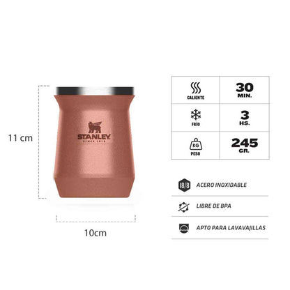 Mate Stanley Terracota 236 ml – Estilo y Resistencia en Cada Cebada STANLEY- Dermocosmetica_belleza_online