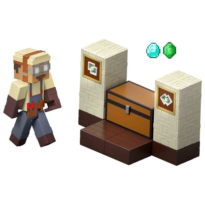 Minecraft Figura 8cm Cofre Duster Core 2 Pack