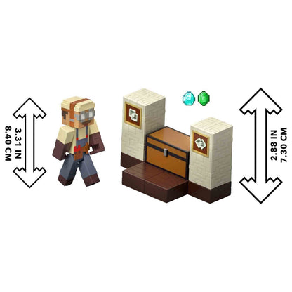 Minecraft Figura 8cm Cofre Duster Core 2 Pack