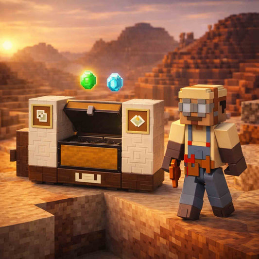 Minecraft Figura 8cm Cofre Duster Core 2 Pack