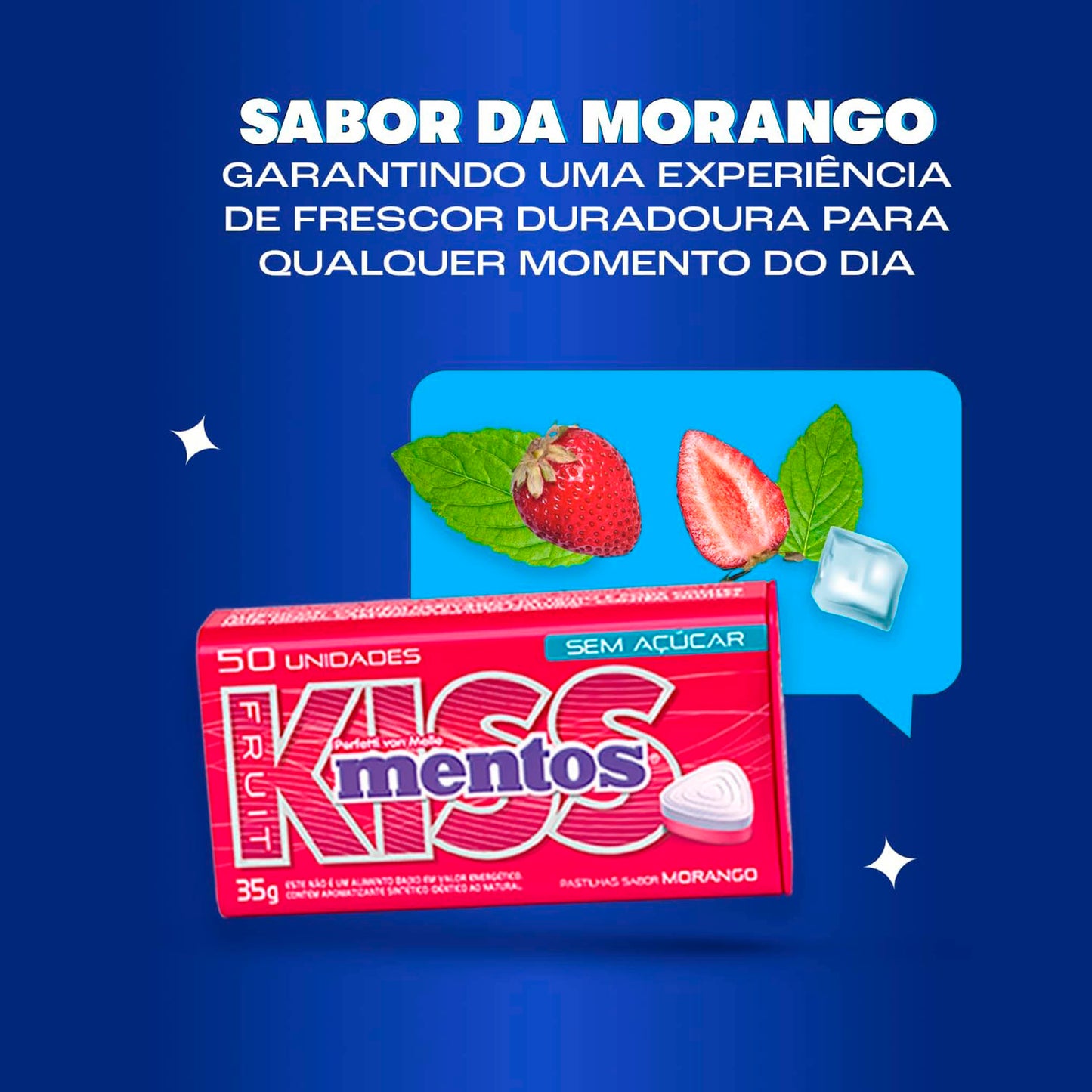 Caramelos Kiss Mentos Sin Azúcar Fresa - 50 Unidades Lata MENTOS- Dermocosmetica_belleza_online