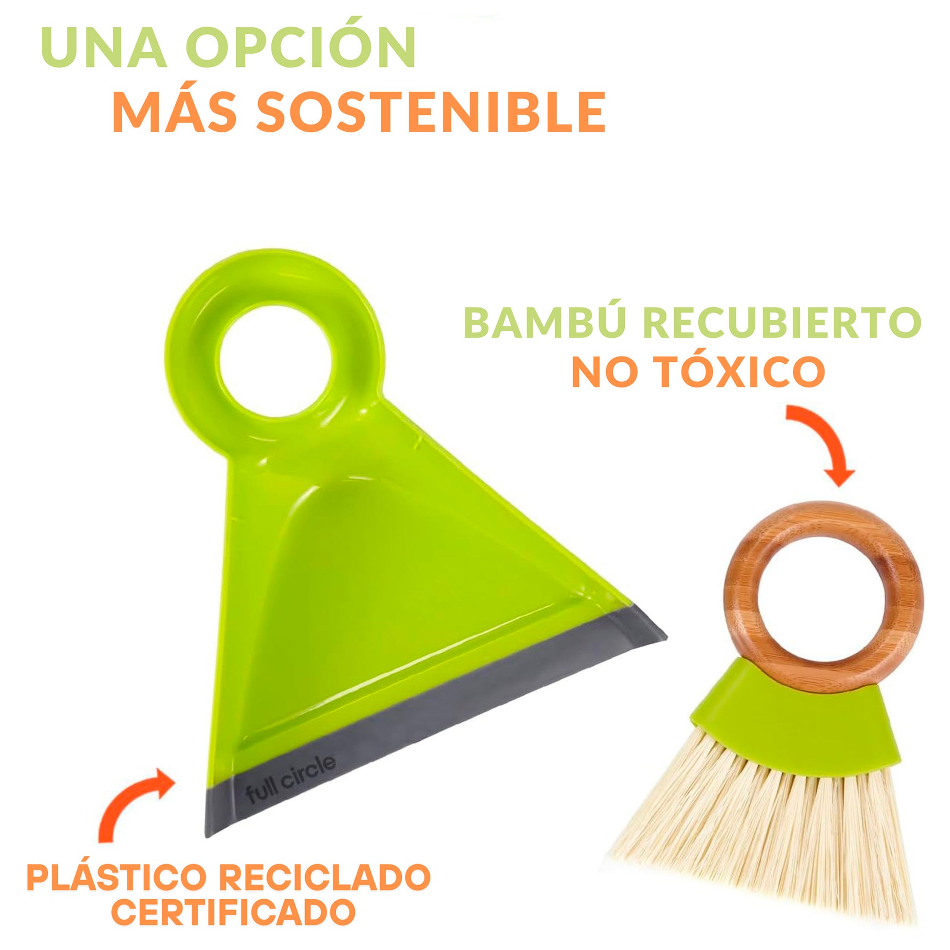 Set Mini Escobilla y Recogedor Full Circle Tiny Team – Ideal para Limpieza Espacios Pequeños FULL CIRCLE- Dermocosmetica_belleza_online