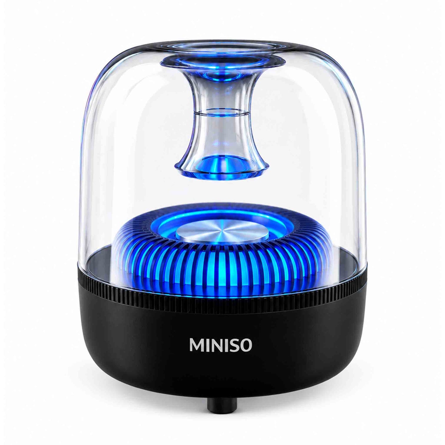 Parlante Miniso Ice Brick Series 2.0 RGB con diseño transparente, Bluetooth 5.4 y sonido de 5W.