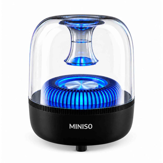 Parlante Miniso Ice Brick Series 2.0 RGB con diseño transparente, Bluetooth 5.4 y sonido de 5W.