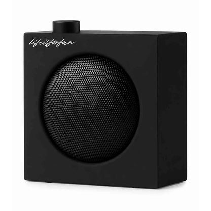 Parlante Bluetooth Miniso BT 5.4 negro compacto, portátil, con potencia 5W y batería recargable.