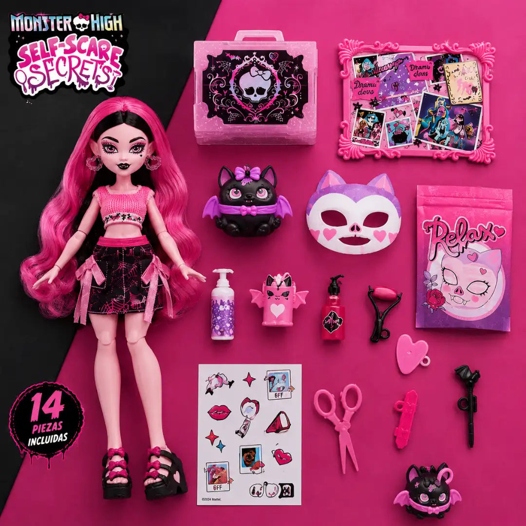 Monster High Draculaura Self-Scare Secrets 14 Piezas