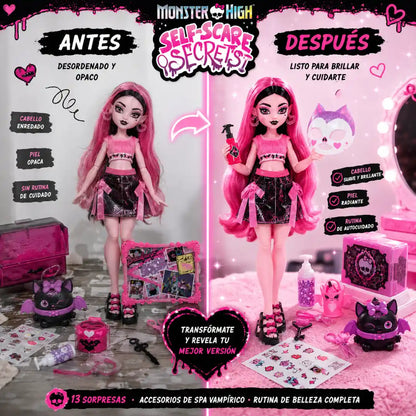 Monster High Draculaura Self-Scare Secrets 14 Piezas