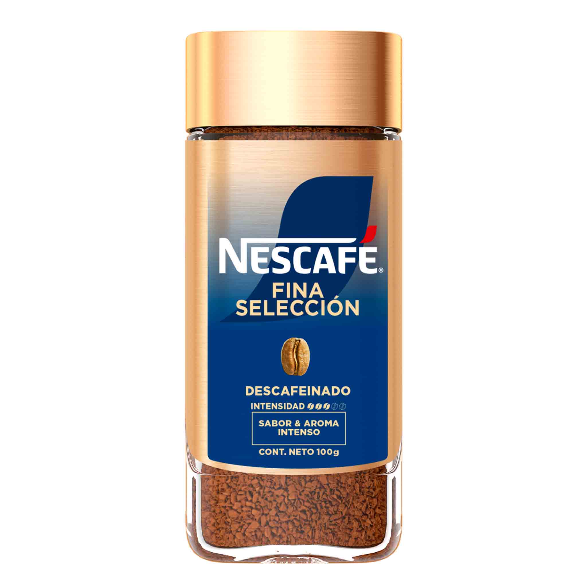 Café instantáneo Nescafe Fina Selección descafeinado sabor y aroma intenso