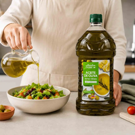 Aceite de oliva extra virgen Nuestra Cocina 2 litros, extracción en frío y acidez máxima 0,8%