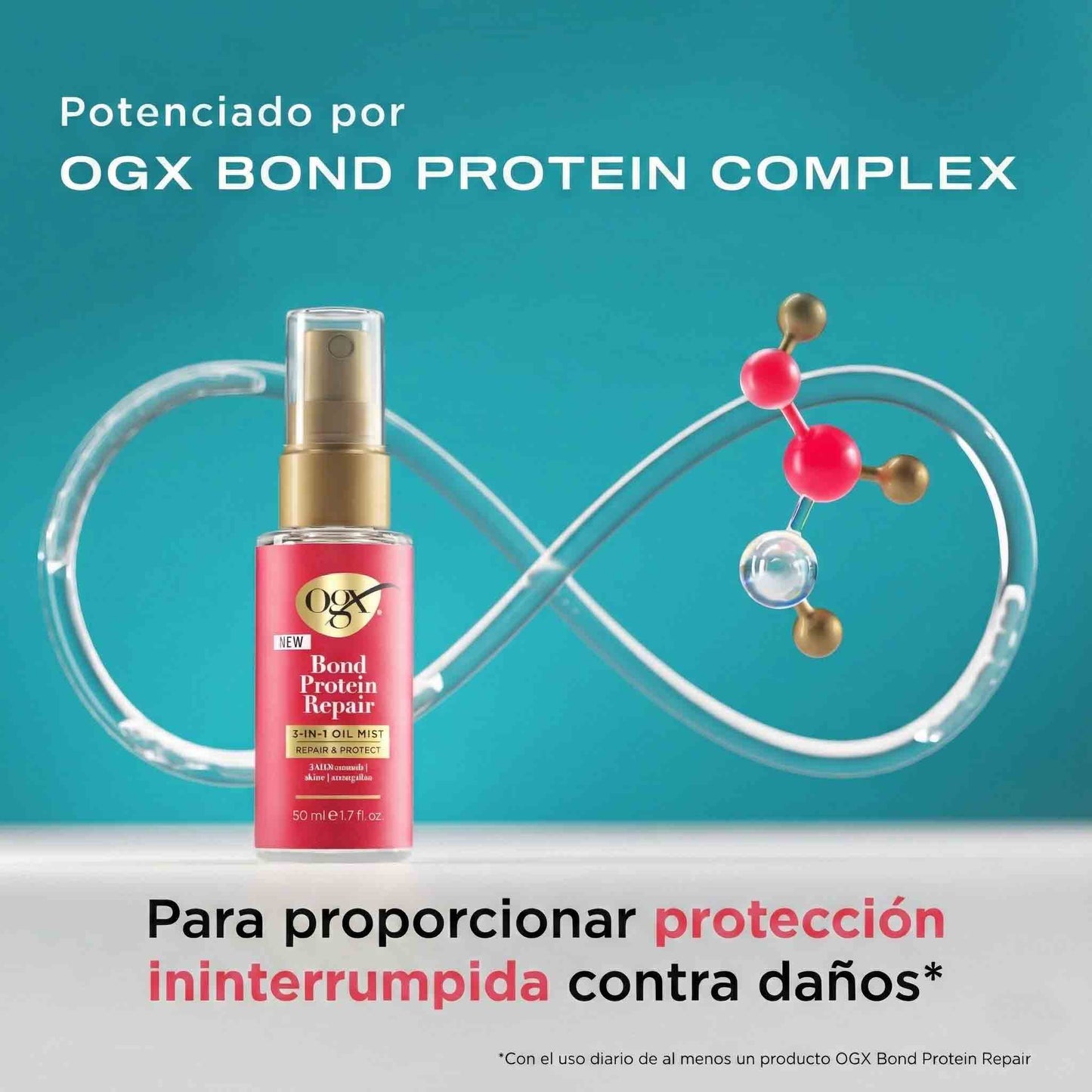 OGX Bond Protein Repair Aceite Capilar 3-in-1 Repair & Protect 50 ml