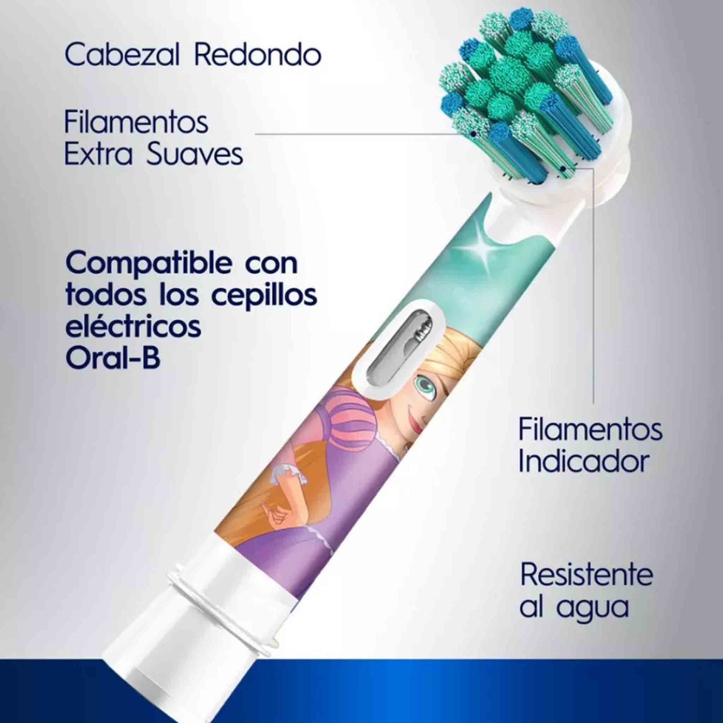 Repuesto Oral-B Pro Kids Disney Princesas pack 2 para cepillo eléctrico infantil desde 3 años
